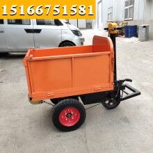 省時(shí)省人工！電動(dòng)手推式工程翻斗車 手推車工地水泥砂漿運(yùn)輸車